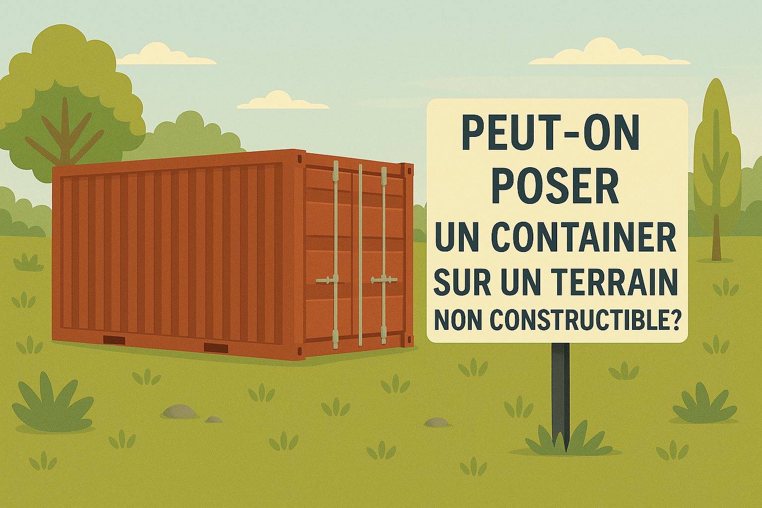 Peut-on poser un container sur un terrain non constructible ?