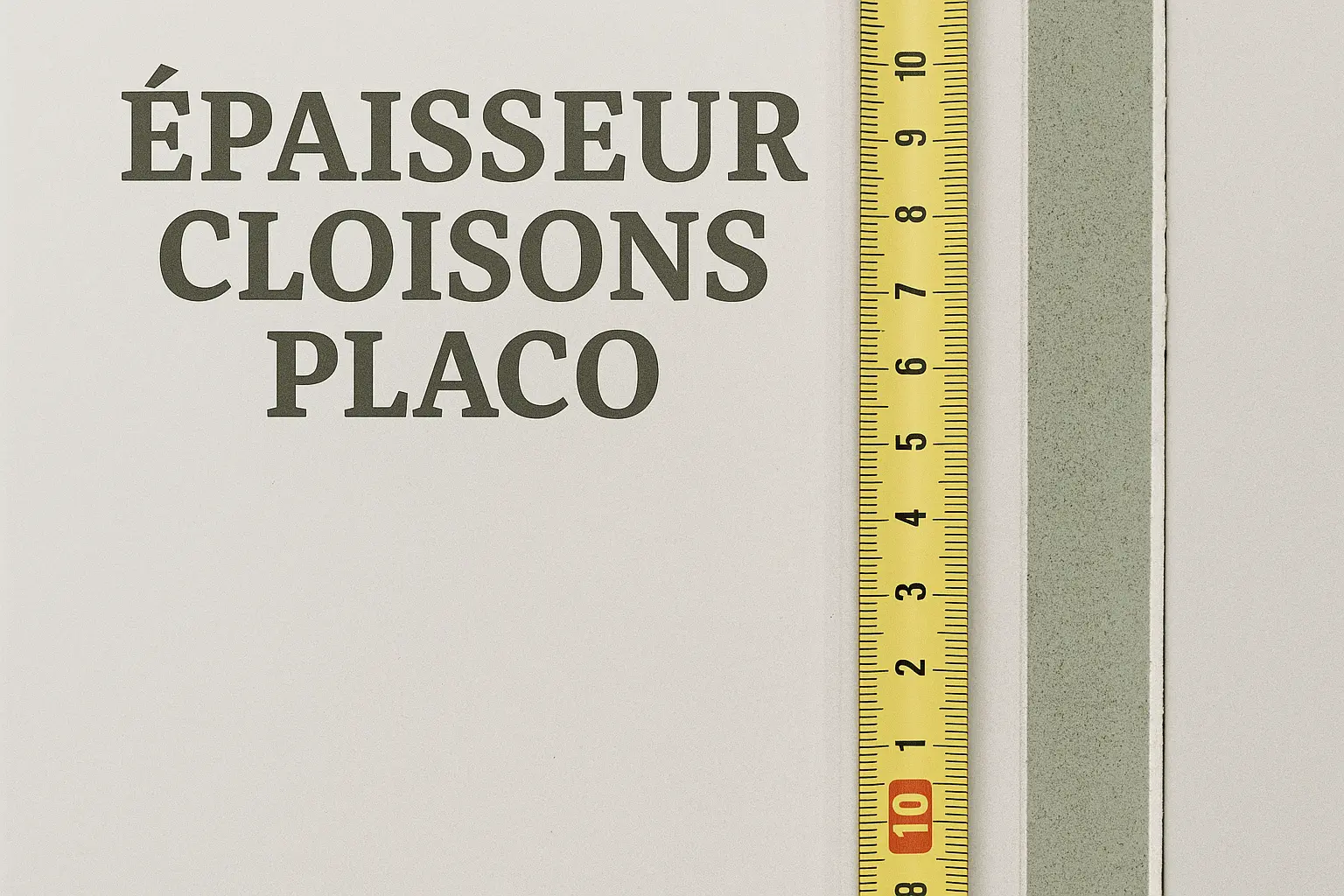 Quelle est l’épaisseur idéale pour des cloisons en placo ?