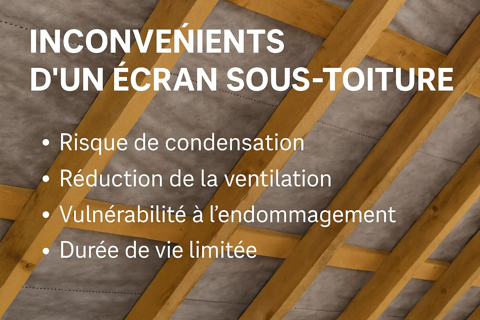 Quels sont les inconvénients d’un écran sous-toiture ?