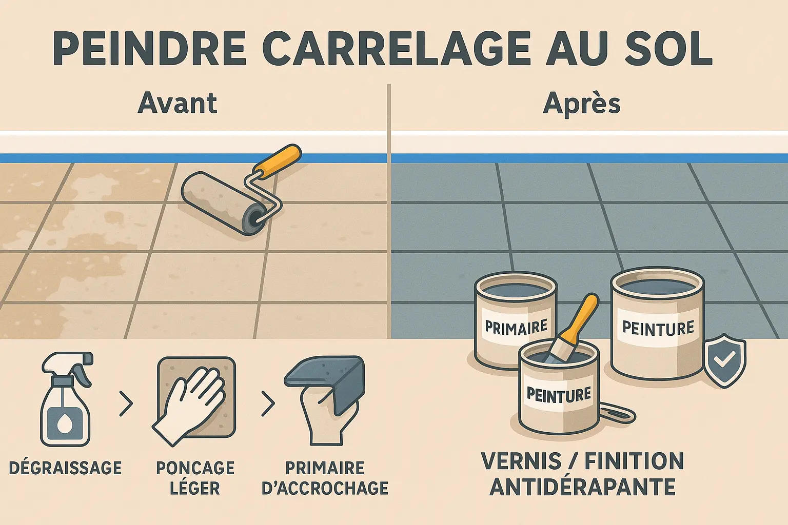 Comment peindre le carrelage au sol ?