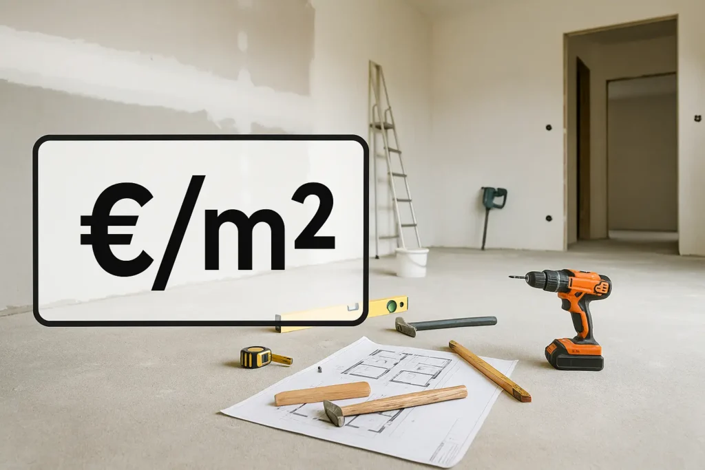 prix au m2 en renovation