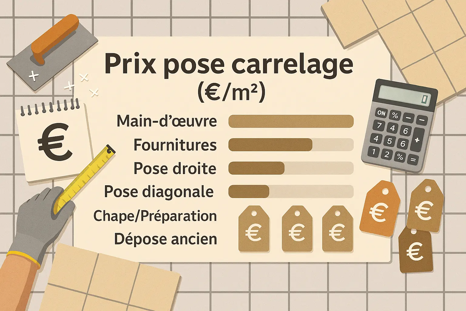 Quel est le prix d&rsquo;une pose de carrelage au m² ?