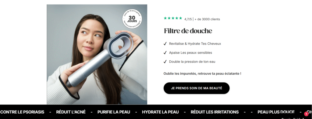 Filtre de douche Votreclarté