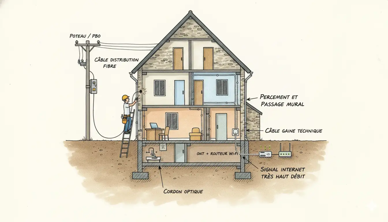 Comment installer la fibre dans une maison ancienne ?