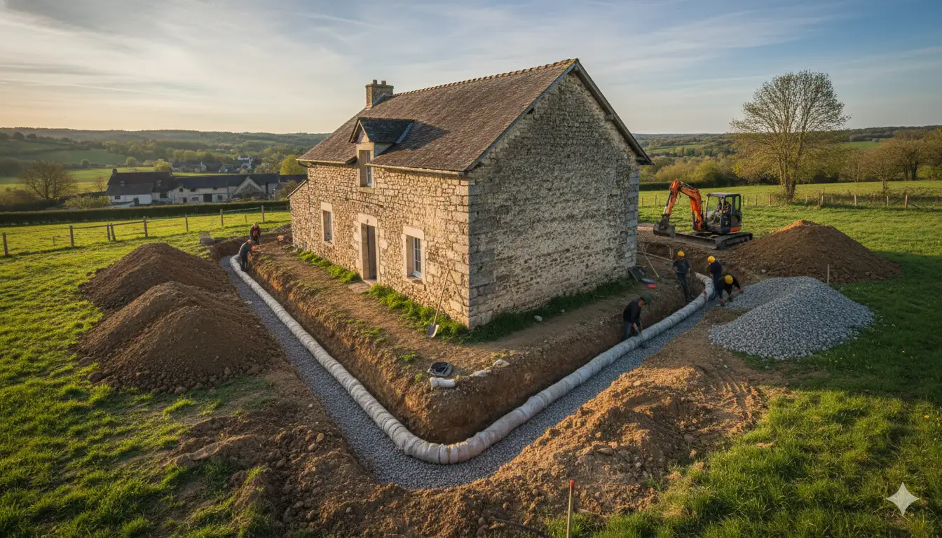 Comment faire un drainage d&rsquo;une maison ancienne sans fondation efficacement ?