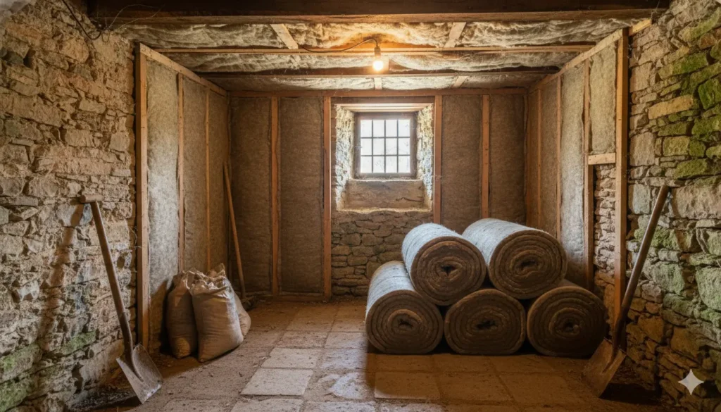 matériaux choisir pour isoler une cave d'une maison ancienne