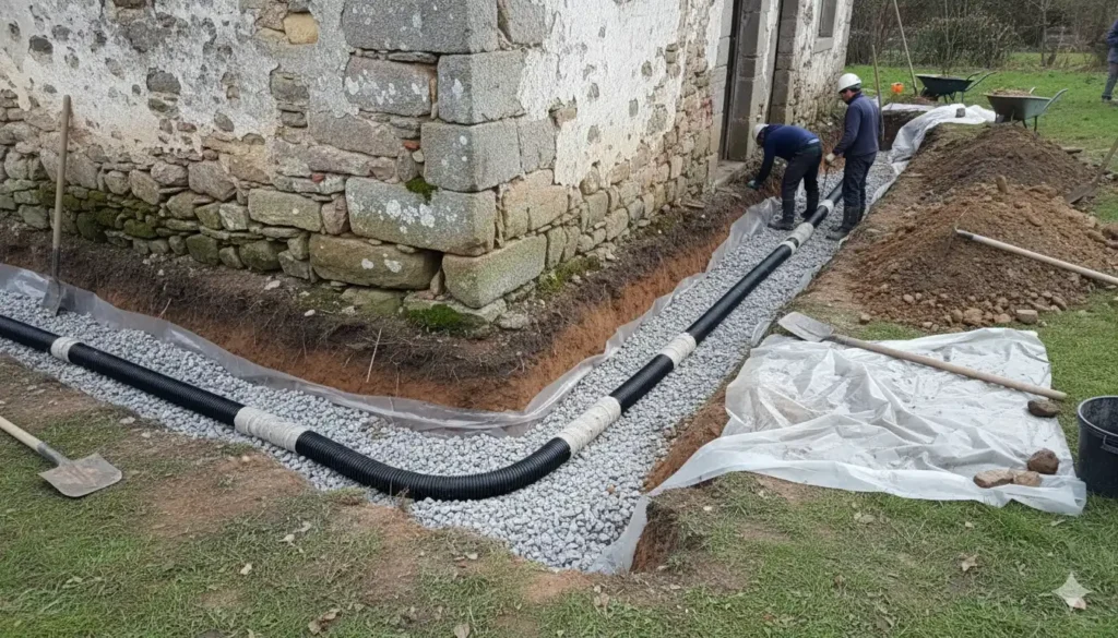techniques de drainage choisir pour une maison ancienne sans fondation