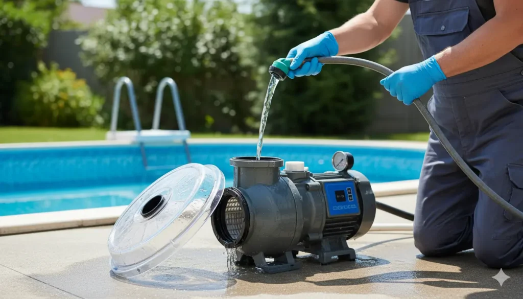 amorcer une pompe de piscine