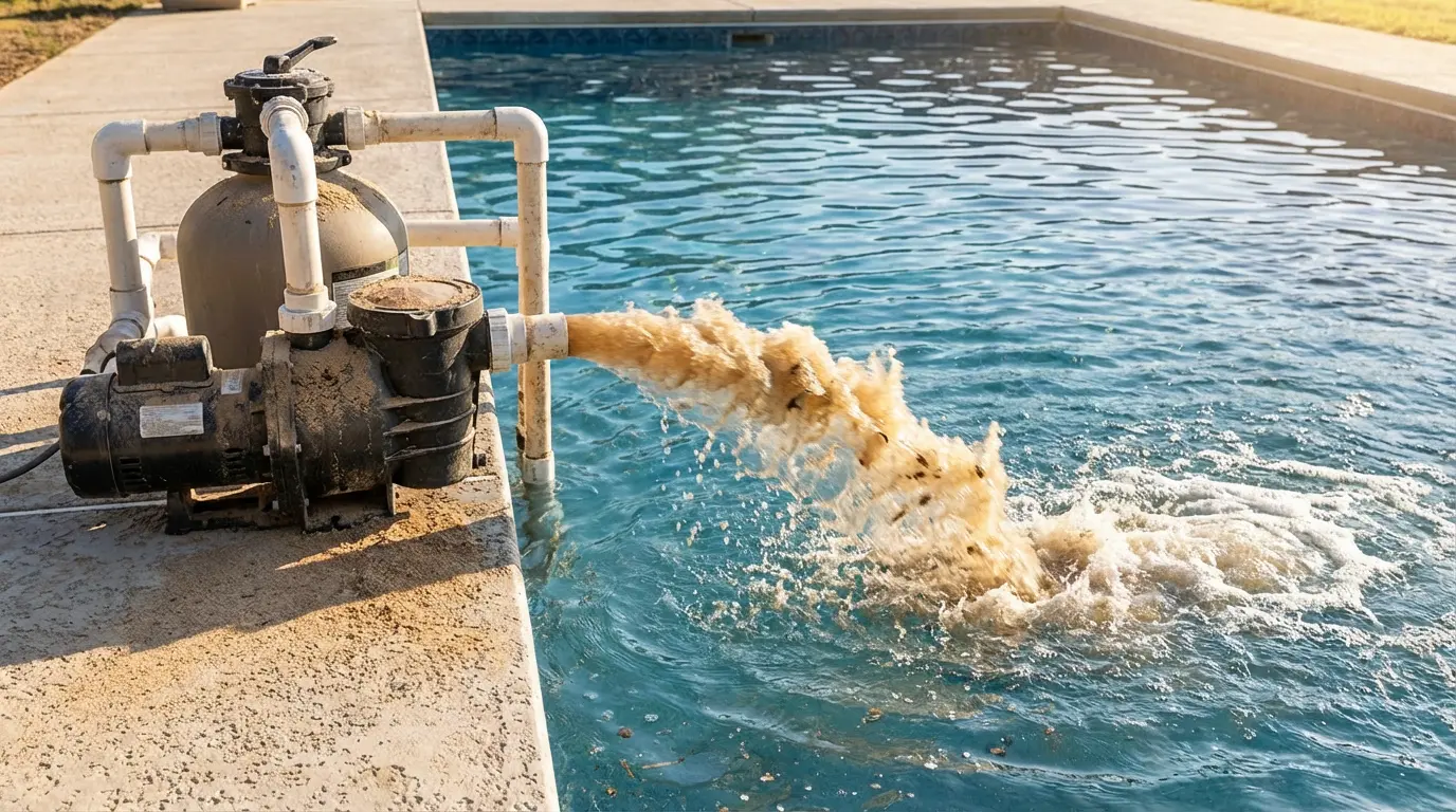 Pourquoi ma pompe rejette du sable dans la piscine ?
