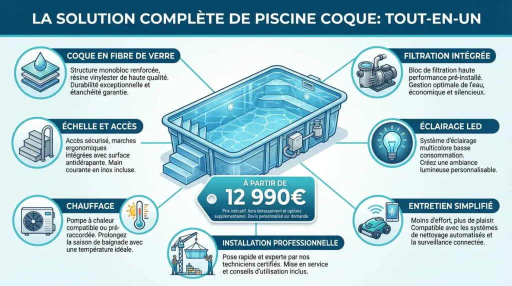 piscine à coque tout compris