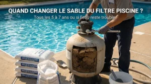 quand changer le sable du filtre piscine