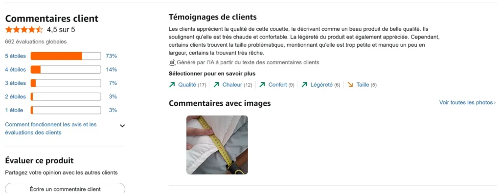 avis sur Zelesta sur amazon