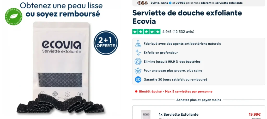 avis sur les serviettes Ecovia France