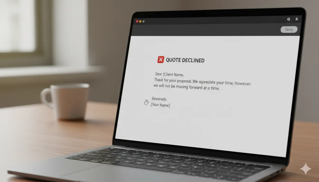 Comment décliner un devis par mail ?
