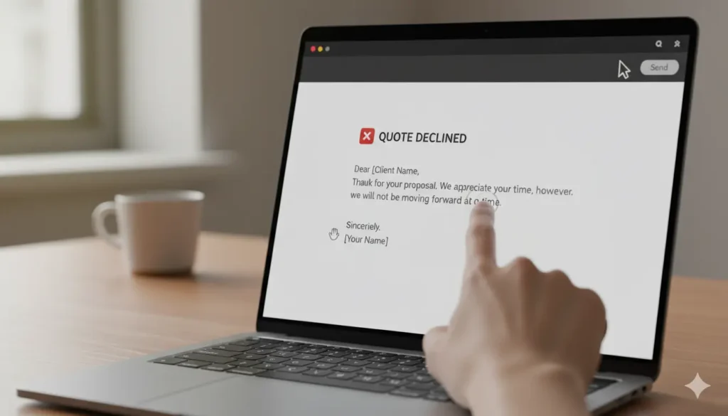refuser poliment un devis par mail