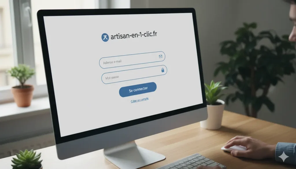 se connecter à son espace artisan sur Artisan en 1 clic