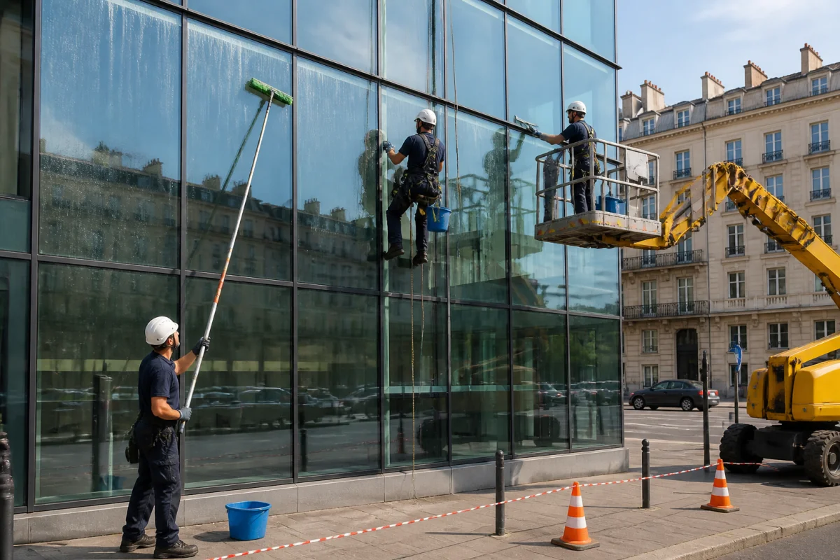 Nettoyage de vitres en grande hauteur à Lyon, guide pratique